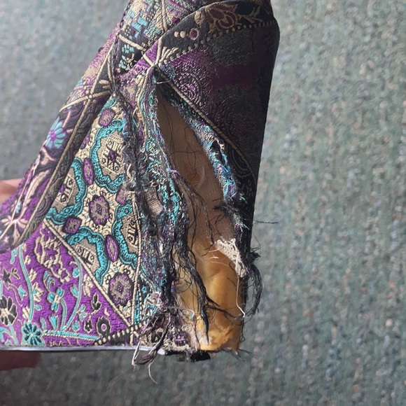 Aldo purple tapestry Mary Jane wedges - Picture 6 of 6